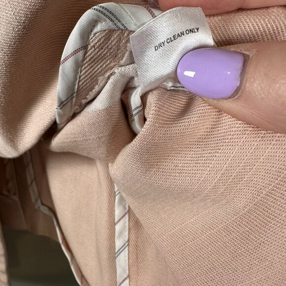 Evereve Pink Lenox Blazer Cotton Double Breasted Versatile Size XL Work Office - Picture 10 of 13